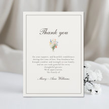 Elegant Beige Wildflower Memorial Funeral