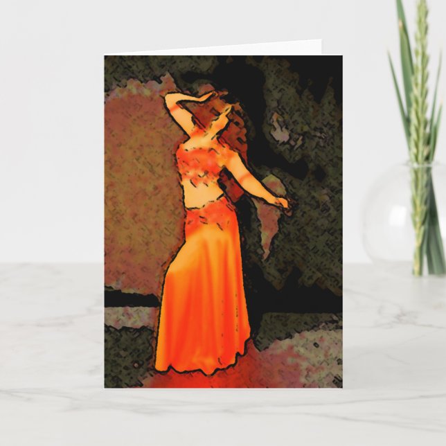 Elegant Bellydancer Greeting Card (Front)