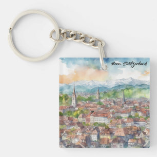 Elegant Bern Switzerland Europe Swiss Keychain