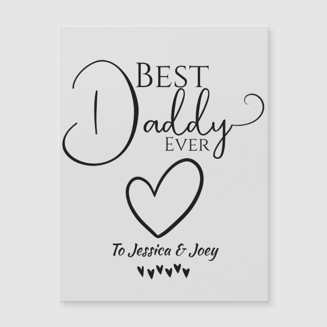 elegant, best dad ever, calligraphy personalize  (Front)
