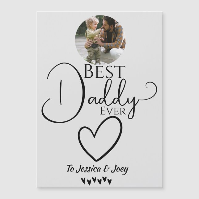 elegant, best dad ever, calligraphy personalize (Front)