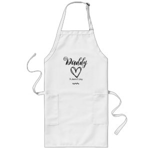 elegant, best dad ever, daddy love personalize  long apron