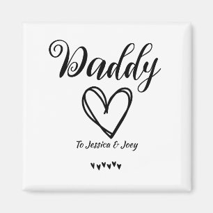 elegant, best dad ever, daddy love personalize magnet