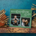 Elegant Best Dad Ever Photo Green Plaque<br><div class="desc">Celebrate the heart of your home with this Best Dad Ever Green Rustic Wood Photo Plaque, a meaningful Father’s Day keepsake designed to honor the man who does it all. Featuring a warm rustic wood background, natural texture details, and space for two cherished photos, this plaque brings family storytelling to...</div>