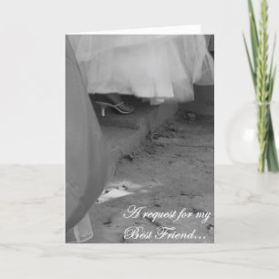 Elegant "Best Friend, Maid of Honour" Request Card