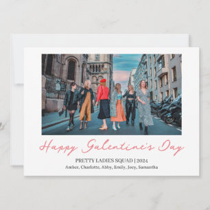 Elegant Best Friends valentine's day Bestie photo Holiday Card