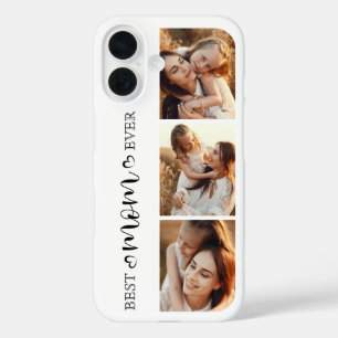 Elegant Best Mom Ever 3 Instagram Photo Collage iPhone 16 Case