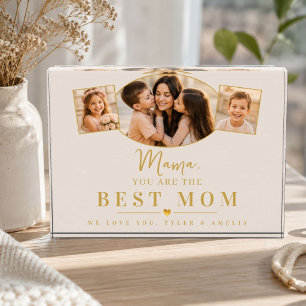Elegant Best Mom Mother's Day Photo Album Block