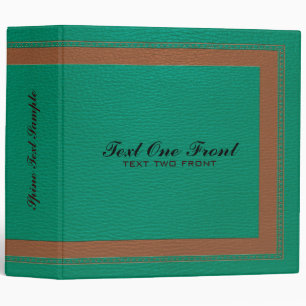 Elegant BGreen And BrownFox Leather Texture Binder