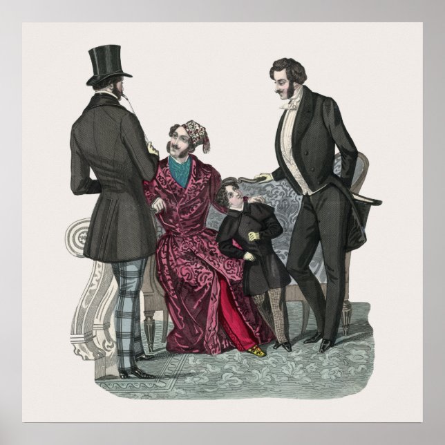 Elegant Biedermeier Gentlemen Poster (Front)