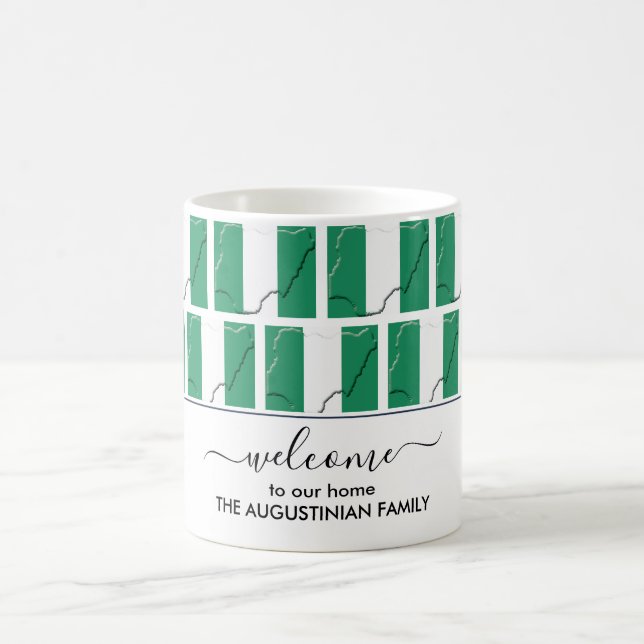 Elégant Bienvenue NIGERIA FLAG Coffee Mug (Centre)