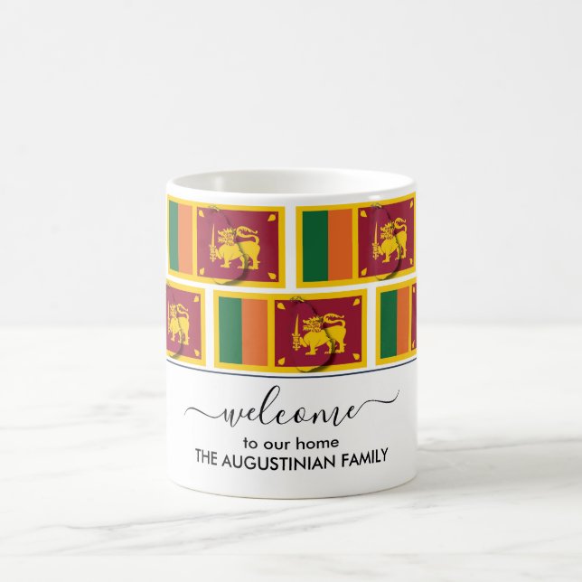 Elégant Bienvenue SRI LANKA FLAG Café Mug (Centre)