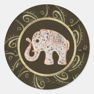 Élégant Bijoux éléphant Photo Stickers