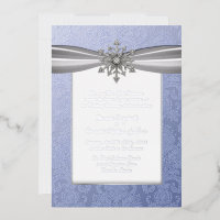 Élégant bijoux Mariage Foil Invitation