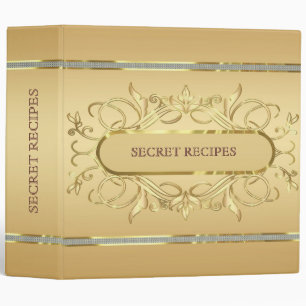 Elegant Binder- Gold & Diamonds Pattern Binder