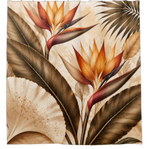 Elegant Bird of Paradise & Ginkgo Botanical Artwor