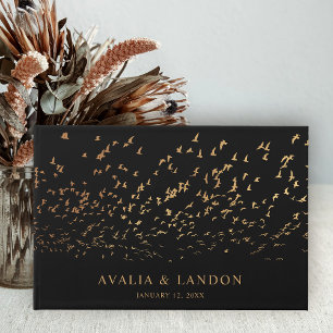 Elegant Birds of a Feather Wedding  Guest Book