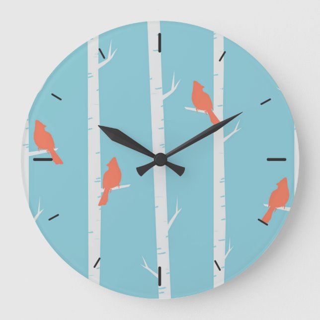 Elegant Birds on the Branches | Wall Clock (Front)