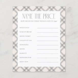 Elegant Birth Year Name the Price Game