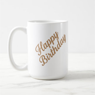 Elegant Birthday Calligraphy Design Coffee Mug