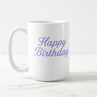 Elegant Birthday Calligraphy Design Coffee Mug