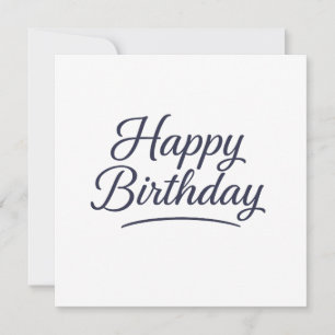 Elegant Birthday Calligraphy Design Invitation