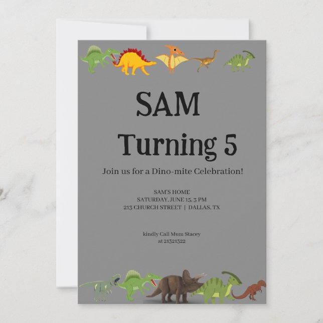 Elegant Birthday Card (Front)