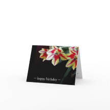 Elegant Birthday Cards- Red & Yellow Tulips