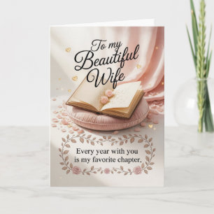 Elegant Birthday Design for Wife Card