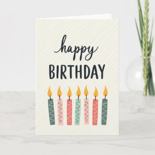 Elegant Birthday Flame Card