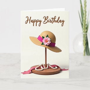 Elegant Birthday Hat Card