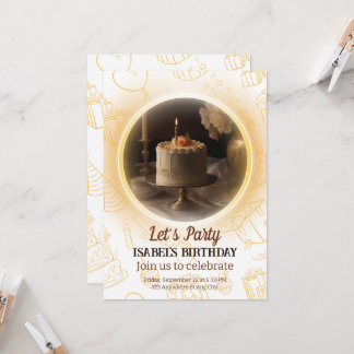 Elegant birthday invitation