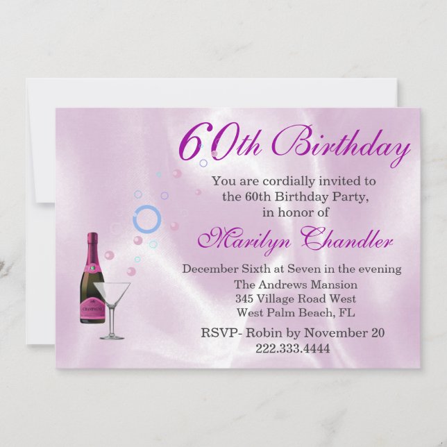 Elegant Birthday Party Invitation (Front)