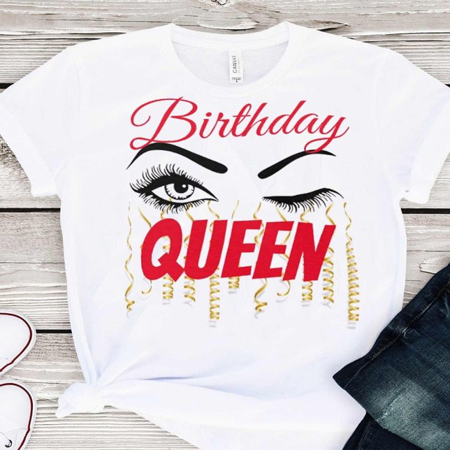 Elegant Birthday Queen 18th | 21st | 30th | 40th T-Shirt (Creator Uploaded)