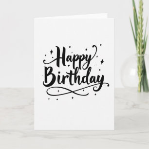 Elegant Birthday Script Swirl Card