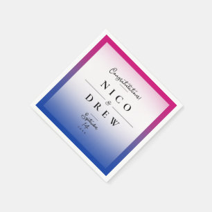 Elegant Bisexual Pride Wedding  Napkin