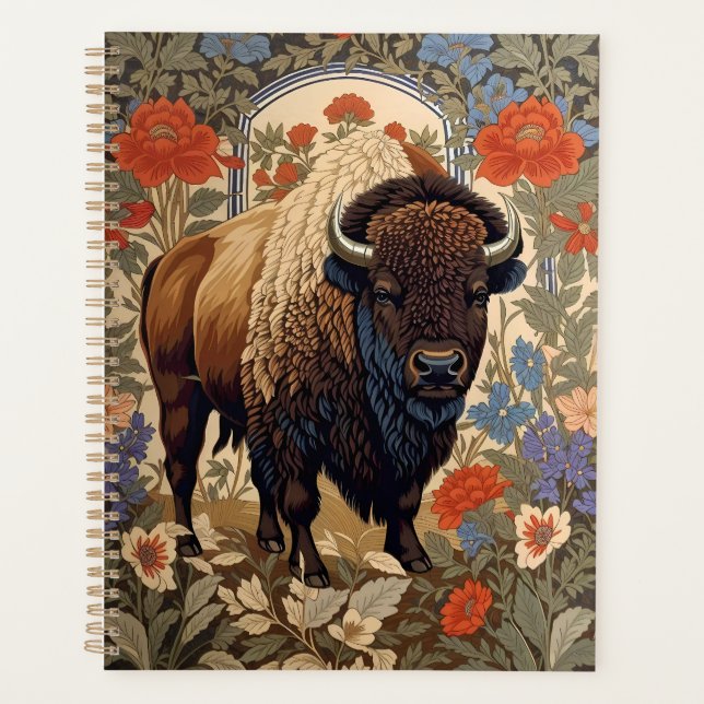 Elegant Bison William Morris Inspired Planner (Front)