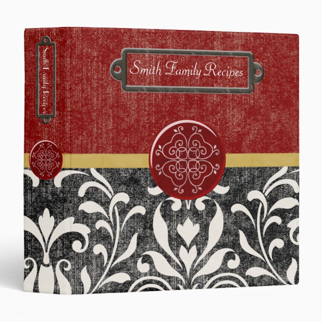 Elegant Bistro Recipe Binder (Front/Spine)
