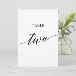 Elegant Black 5x7 Printable Table Two Table Number