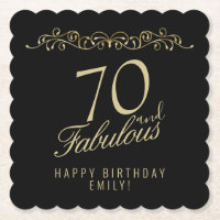 Elegant Black 70 and Fabulous 70th Birthday Party