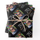 Elegant Black 70 and Fabulous 70th Birthday Photo