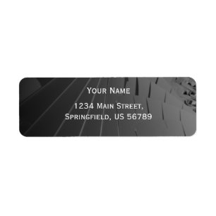 elegant black address label