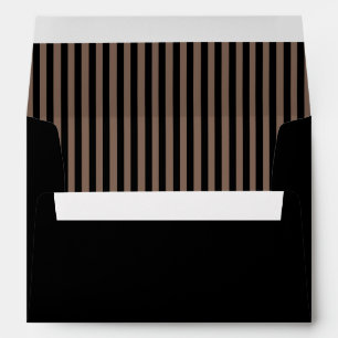 Elegant Black and Brown Stripes  Envelope