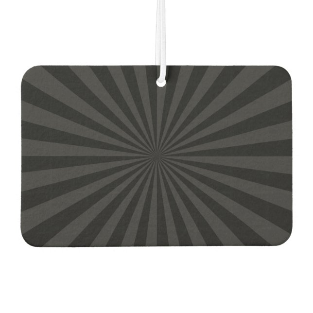 Elegant Black and Charcoal Burst Customize This Car Air Freshener (Front)