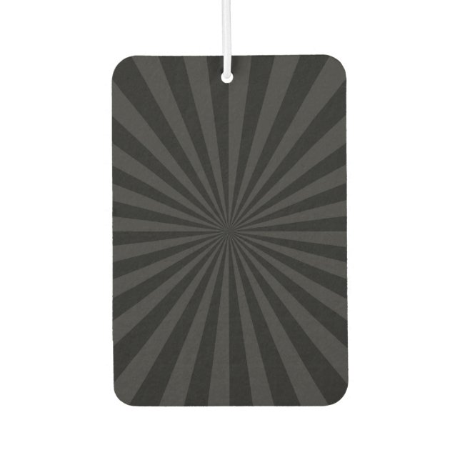 Elegant Black and Charcoal Burst Customize This Car Air Freshener (Front)