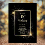 Elegant Black and Gold 18th Birthday Party Invitation<br><div class="desc">Invite your friends and loved ones to your 18th birthday with this elegant black and gold birthday party invitation. The customizable text area in this invitation template allows you to effortlessly include all the necessary details for your special birthday celebration, including the date, time, venue, and RSVP information. A variety...</div>