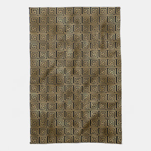 Elegant Black and Gold 1920s Art Deco Vintage Kitchen Towel