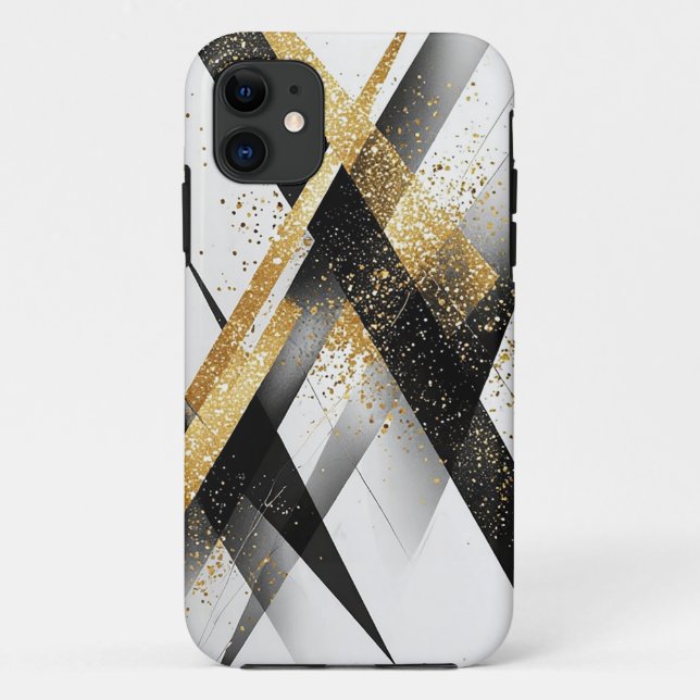 Elegant Black and Gold Abstract Background Case-Mate iPhone Case (Back)