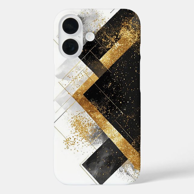Elegant Black and Gold Abstract Background Case-Mate iPhone Case (Back)