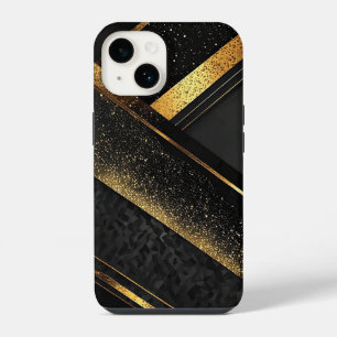 Elegant Black and Gold Abstract Background iPhone 14 Case